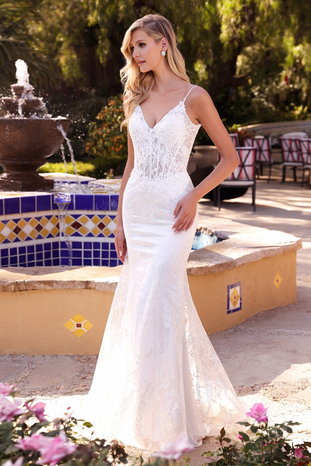 Regal Sparkling Mermaid Wedding Dress 740825TIR SAMPLE IN STORE