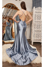 Load image into Gallery viewer, Renee Sexy Satin Bridesmaid Dress in 740236KK-DustyBlue
